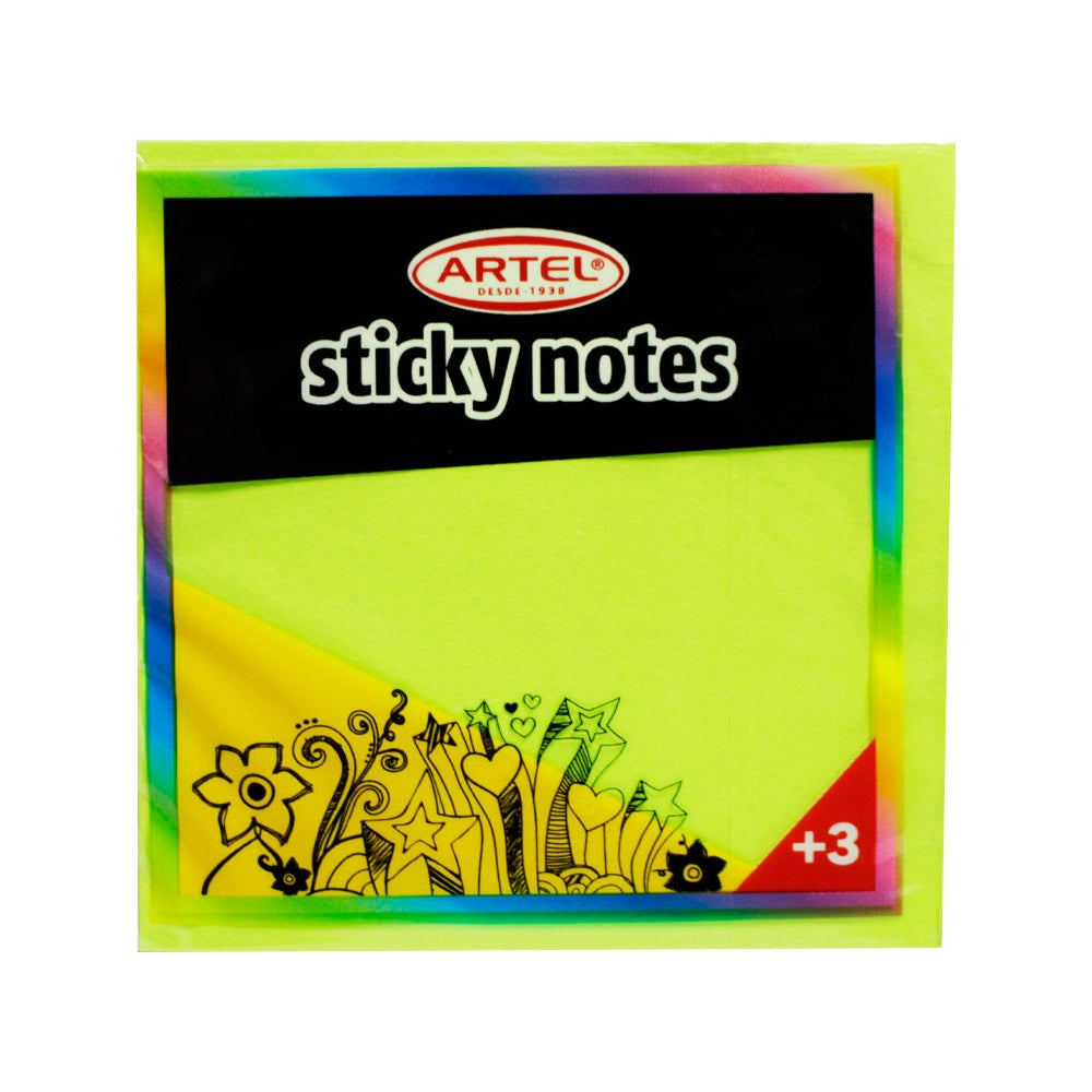 Notas Adhesivas Verde Artel