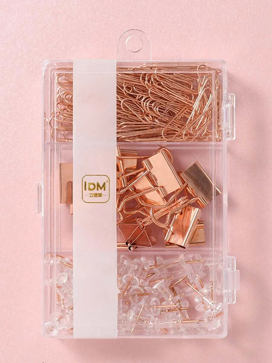 Set 124 clip y accesorios color Rose