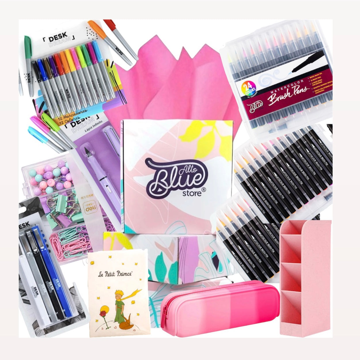 Box Rosado Regalo Lápices, Accesorios, Dibujo Pack
