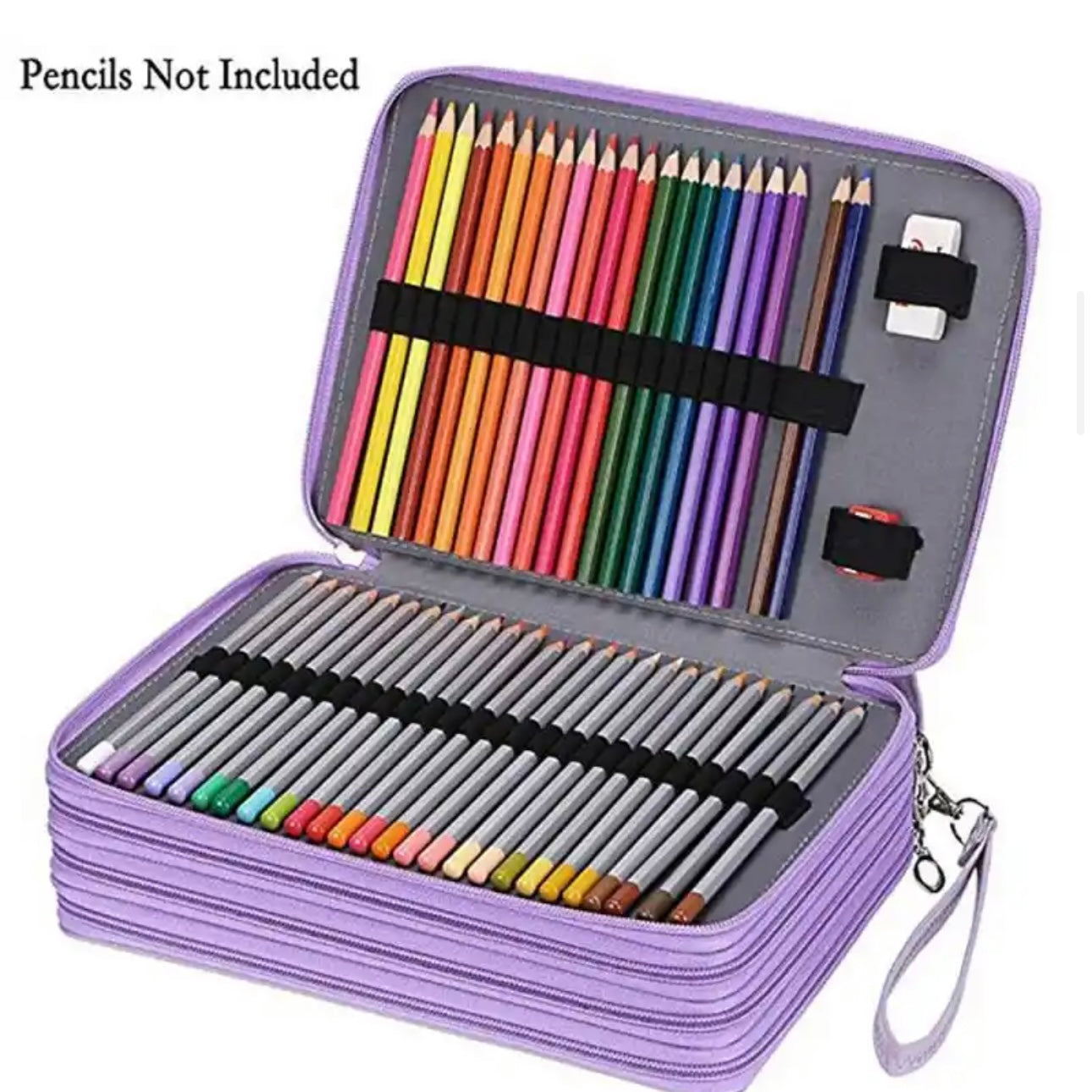 Maleta para 200 lápices, 6 colores