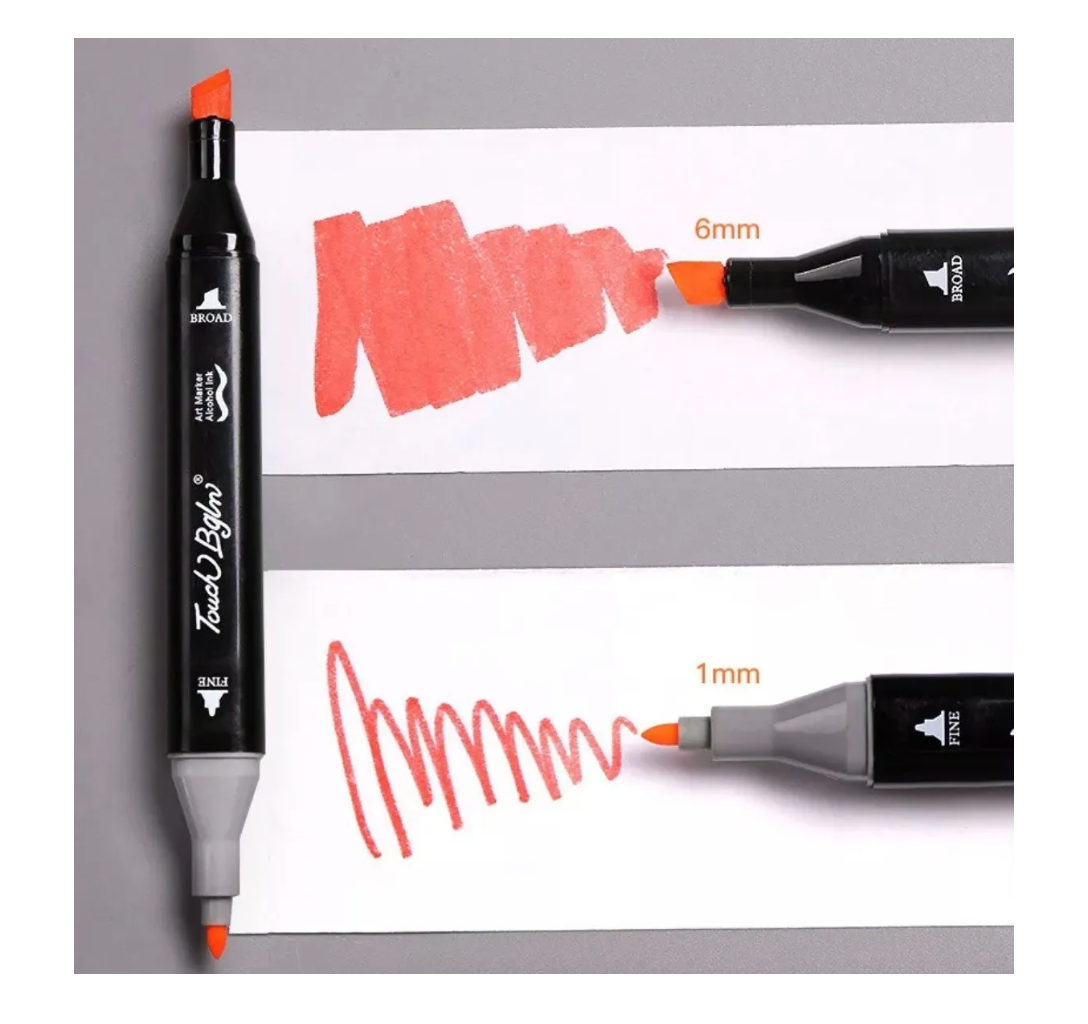 Maleta con 80 Marcadores Doble Punta + Base