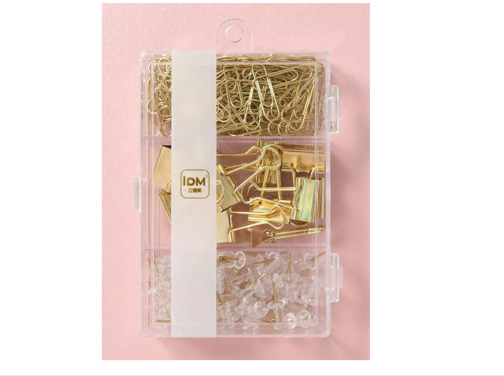 Set 124 clip y accesorios color Dorado