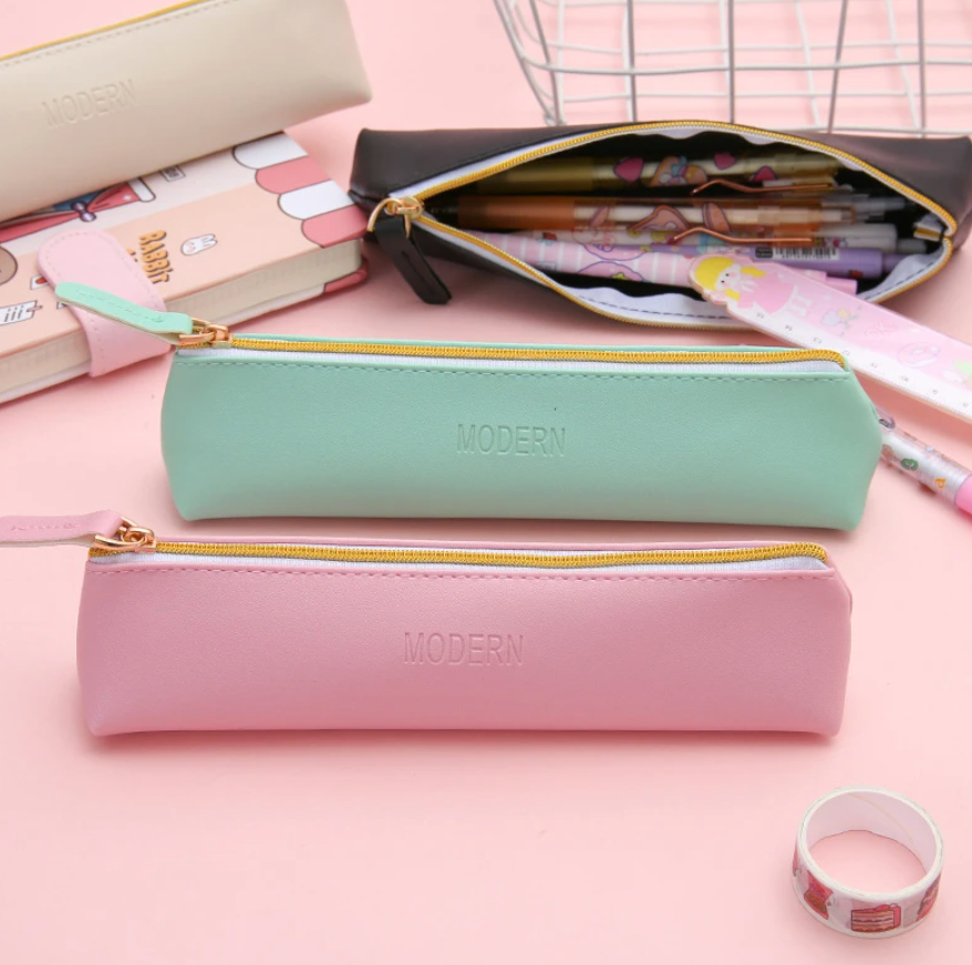 Estuche lápices cuero pu