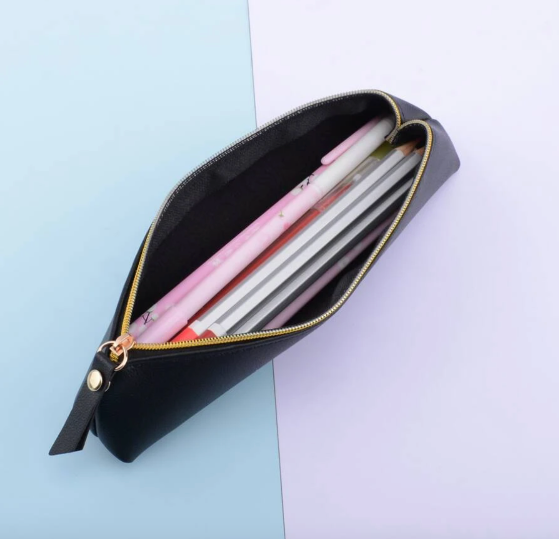 Estuche lápices cuero pu