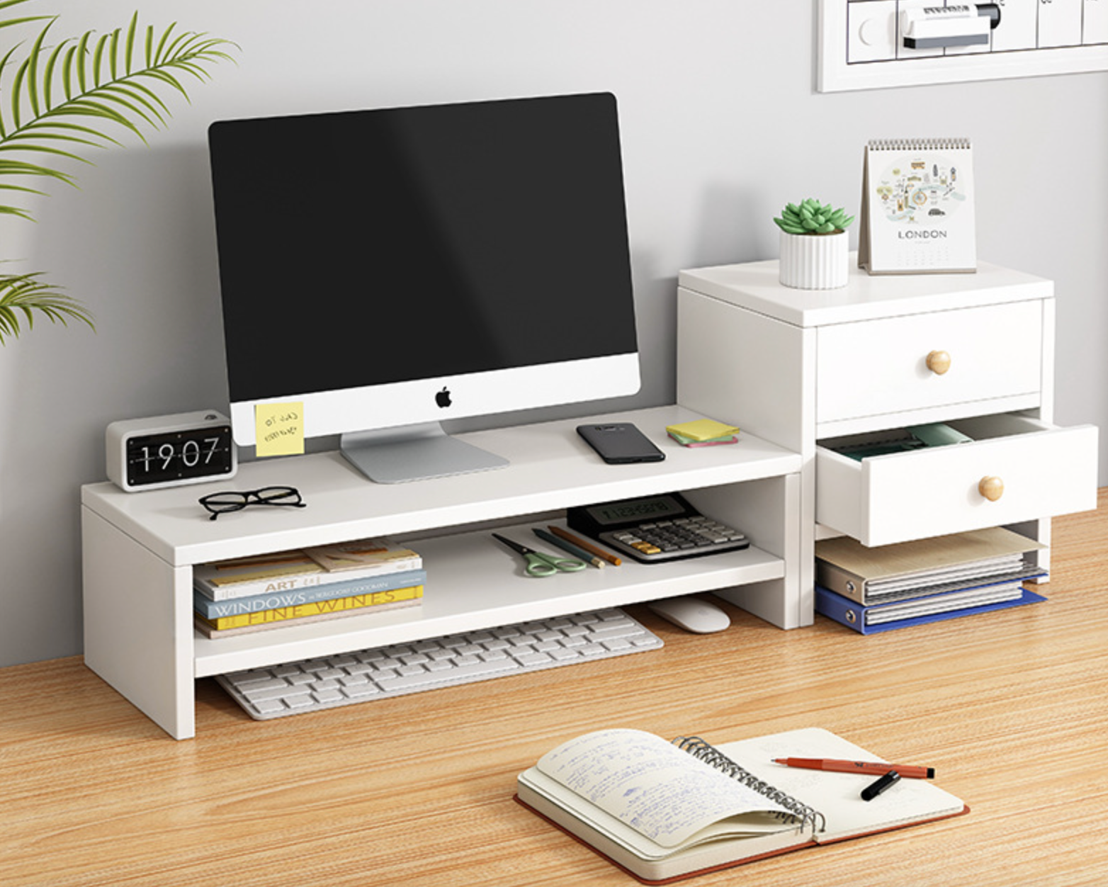 Organizador escritorio DOBLE REPISA - Elevador De Monitor 