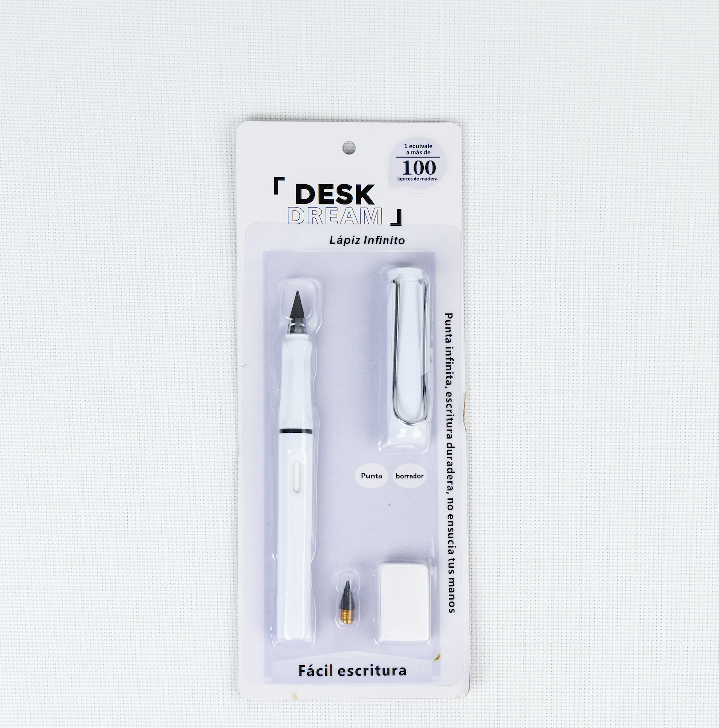 Set Lápiz Infinito + goma + repuesto Desk Dream