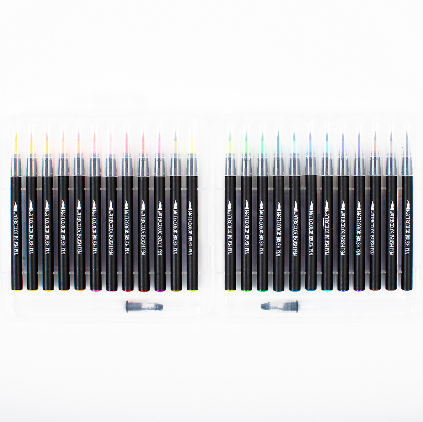 Maleta 24 Watercolor Brush Pens + 2 AquaPincel. Punta Pincel