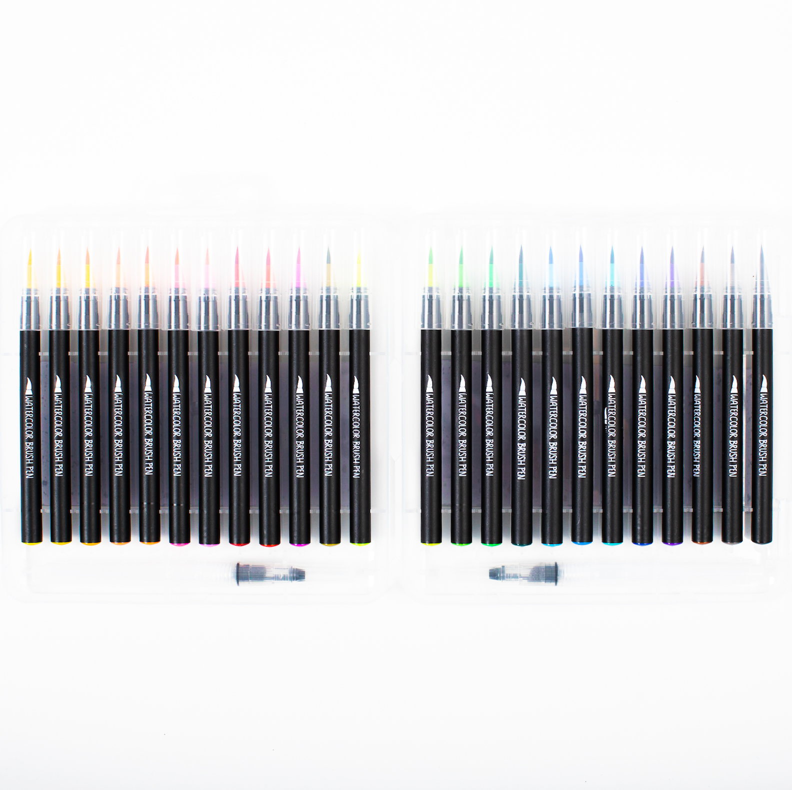 Maleta 24 Watercolor Brush Pens + 2 AquaPincel. Punta Pincel