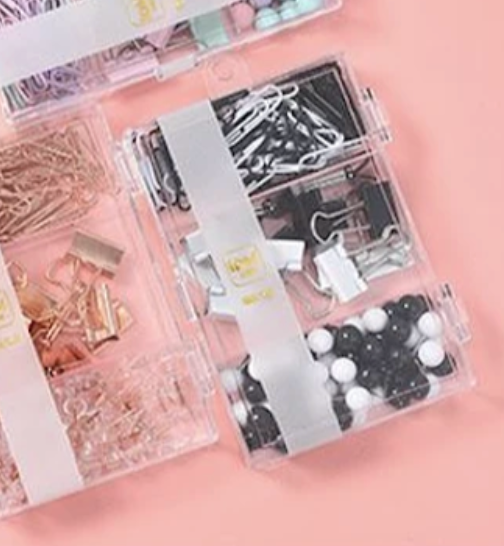 Set 124 clip y accesorios color Blanco y Negro