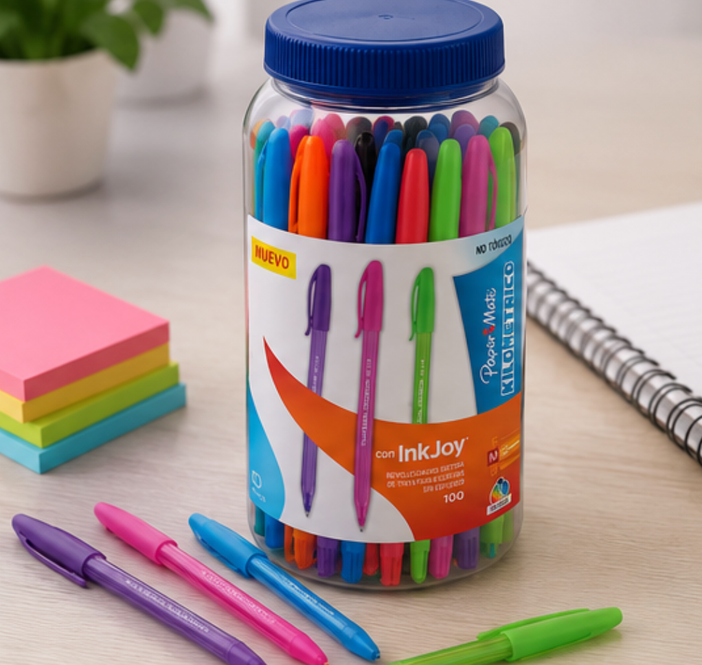 Set 40 bolígrafos Inkjoy Paper Mate 100ST punta media colores surtidos