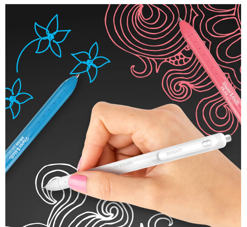 Bolígrafos Paper Mate de gel Inkjoy, paquete de 3 unidades