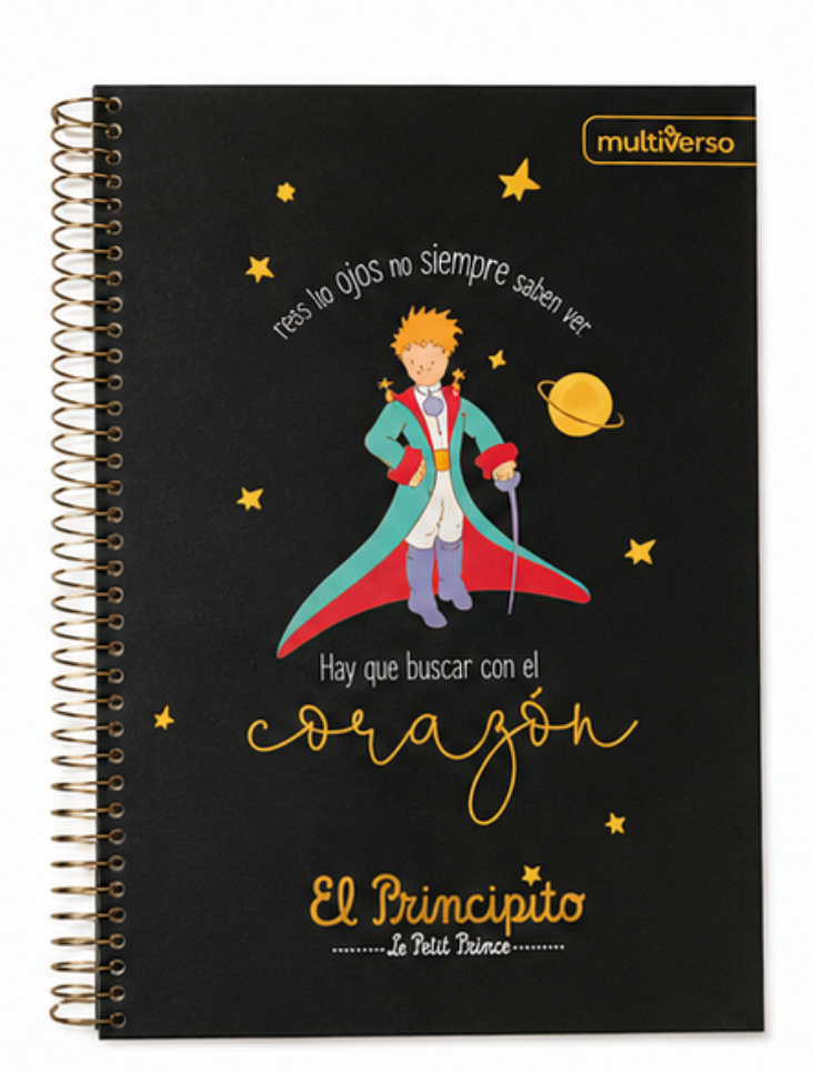 Cuadernos El Principito Tapa dura 7mm 120hojas 3 materias