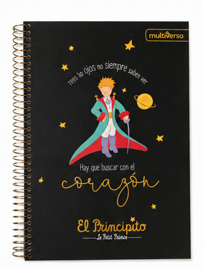 Cuadernos El Principito Tapa dura 7mm 120hojas 3 materias