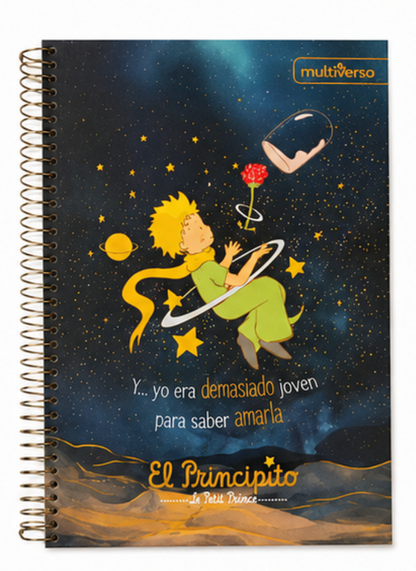 Cuadernos El Principito Tapa dura 7mm 120hojas 3 materias