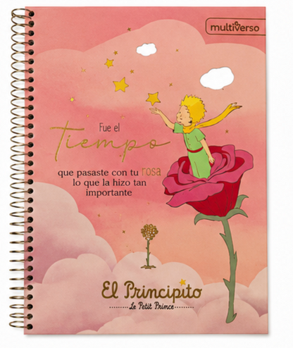 Cuadernos El Principito Tapa dura 7mm 120hojas 3 materias