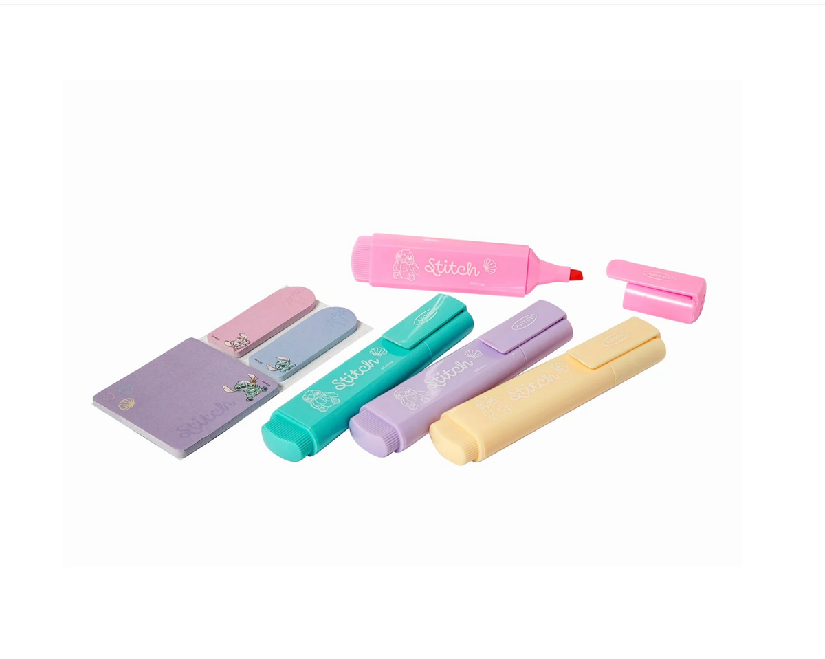 Set Bolígrafo Más Notas Adhesivas Stitch