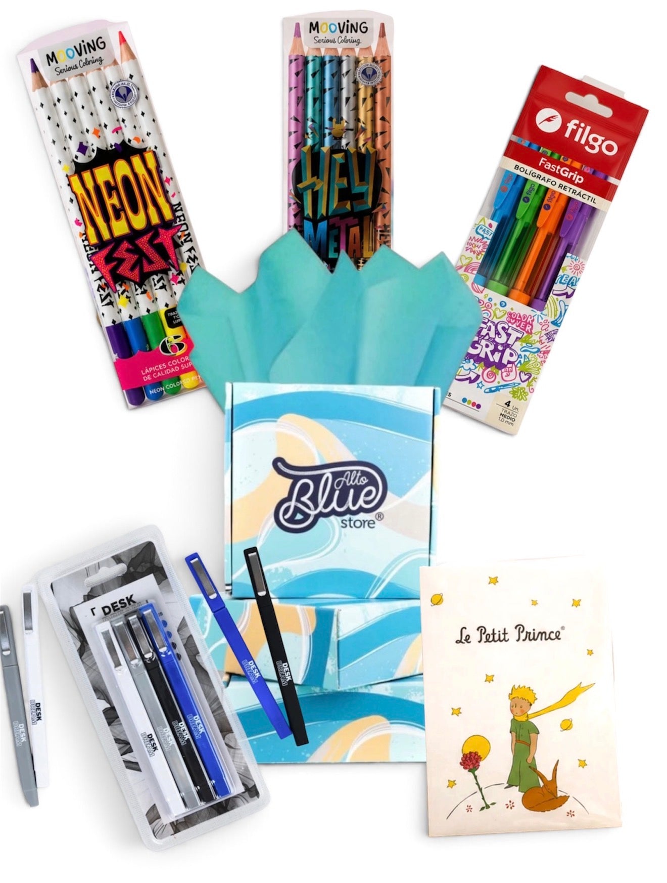Box todo incluido la´pices + libreta