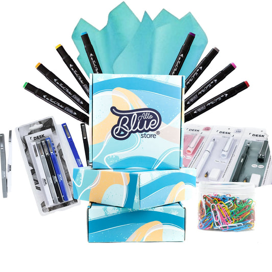 Box Radhan celeste lápices y accesorios