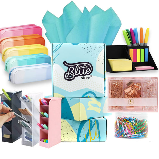 Box Gokarna celeste accesorios escritorio