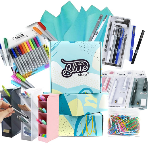 Box Myeik celeste lápices y accesorios