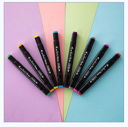 Maleta con 80 Marcadores Doble Punta + Base